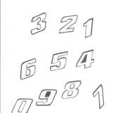 NUMERI PICCOLI BIANCHI COD 13140