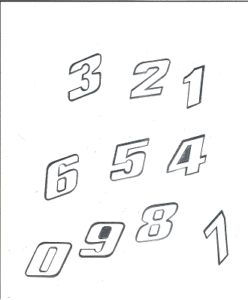 NUMERI PICCOLI BIANCHI COD 13140
