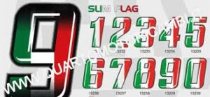 NUMERO SLIM FLAG ITALY COD 1323