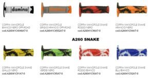 Coppia manopole A260 SNAKE in gomma termoplastica bicomponente CROSS