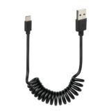 38702- Cavo a spirale Usb Usb Type-C - 100 cm - Nero