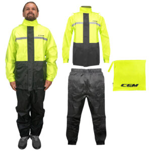 Set antipioggia E34 SPORT Nero GialloFluo 