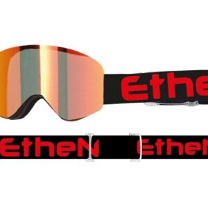 Maschera MAGNETICA COD MAG13 NERO ROSSO LENTE ROSSA