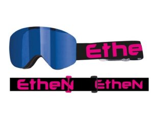 Maschera MAGNETICA COD MAG19 NERO FUXIA LENTE BLU