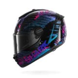 Casco SPARTAN RS REPTAIA Black Blue Glitter