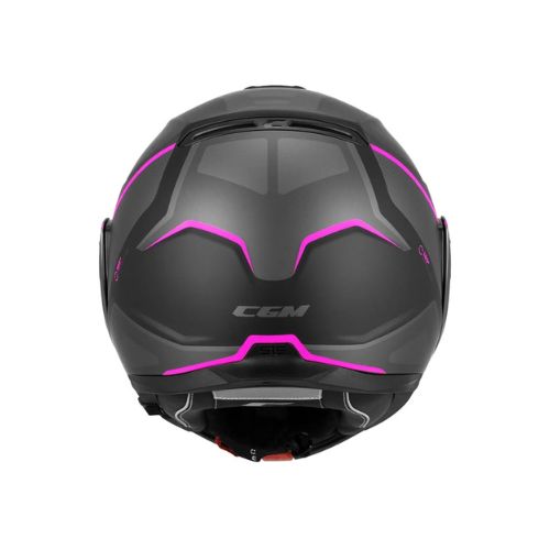 Casco Moto Modulare Reversibile CGM 515S VERSO RACE Nero Fucsia Fluo Opaco - immagine 3